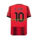 Camisola AC Milan Rafael Leao 10 Homem Equipamento Primeiro 2023-2024 Manga Curta